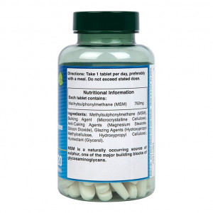 Метилсулфонилметан МСМ (Methylsulfonylmethane MSM) 750мг 120 таблетки, H&B - Img 2