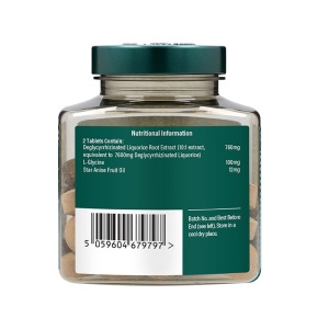 Сладък корен (Деглициризиран екстракт от женско биле) (Liquorice Root) 380мг 60 дъвчащи таблетки, Holland and Barrett - Img 2