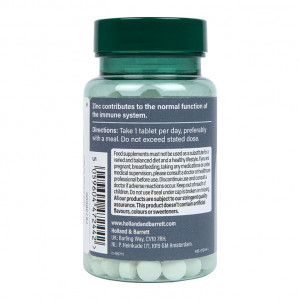 Цинк (Zinc Gluconate) 15мг 240 веган таблетки, H&B - Img 3