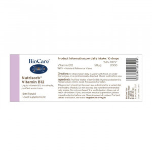 BioCare Nutrisorb Vitamin B12 15ml съдържание