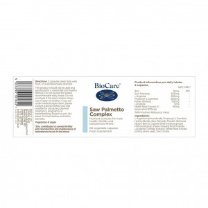 BioCare Saw Palmetto Complex 60 Vcaps съдържание