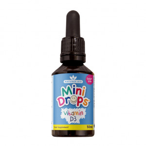 Mini Drops Витамин D3 капки за бебета и деца 50ml, Natures Aid - Img 6