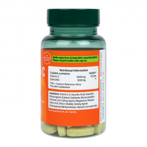Кверцетин + Витамин С (Quercetin + Vitamin C) 60 таблетки, H&B - Img 2