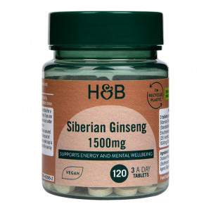 Сибирски женшен (Siberian Ginseng) 500мг 120 таблетки, H&B - Img 5