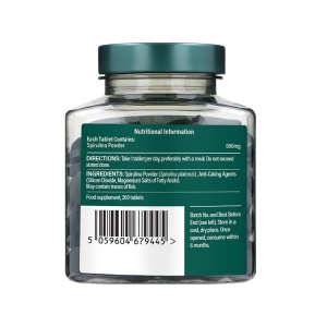 Спирулина (Spirulina) 500мг 200 таблетки, H&B - Img 2
