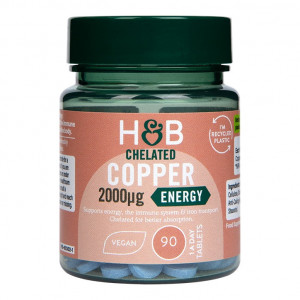 Хелатиран Мед (Chelated Copper) 2000мкг Holland & Barrett 90 таблетки