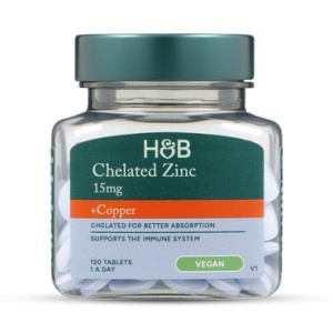 Цинк хелат 15мг с мед (Chelated Zinc with Copper) 120 таблетки - Img 2