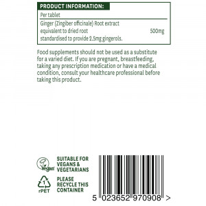 Kорен от джинджифил (Ginger Root) 500мг 90 таблетки, Natures Aid - Img 4