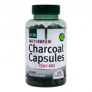 Активен въглен (Activated Charcoal) 1560мг 120 капсули - Img 2
