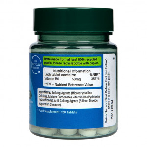 Витамин B6 (Vitamin B6 Pyridoxine) 50мг 120 таблетки - Img 2
