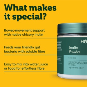 Инулин на прах (Inulin Powder) 200г, H&B - Img 4