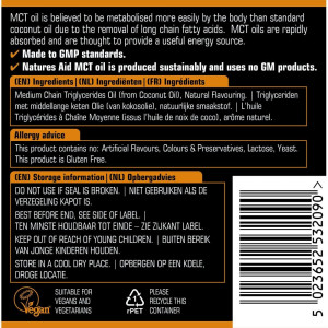 Кето MCT масло вкус карамел 500ml, Natures Aid - Img 3