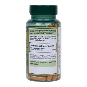 Куркума (Turmeric) 500мг 90 капсули, H&B - Img 2