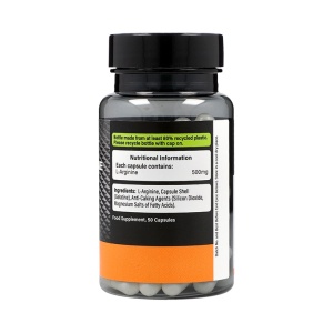 Л-аргинин (L-arginine) 500мг 50 капсули, H&B - Img 2