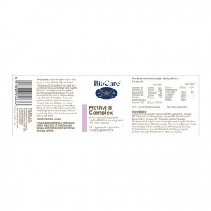 Метил Б Комплекс / BioCare Methyl B Complex 60 Capsules съдържание