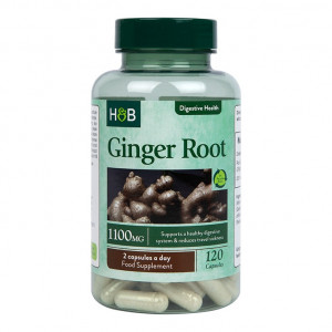 Kорен от джинджифил (Ginger Root) 550мг 120 капсули, H&B - Img 4