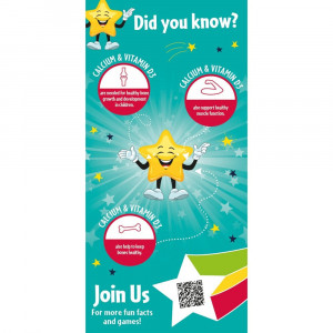 Super Stars Kids Bone Support /Здрави кости за деца 60 дъвчащи таблетки, Natures Aid - Img 2