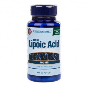 Алфа липоева киселина (Alpha Lipoic Acid) 100mg 60 капсули, H&B