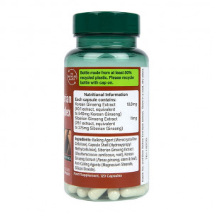 Женшен комплекс (Korean & Siberian Ginseng Complex) 120 капсули, H&B - Img 2