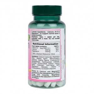 Калций магнезий и витамин Д (Calcium, Magnesium & Vitamin D) Holland and Barrett 60 таблетки състав