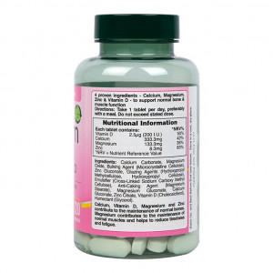 Калций, магнезий, цинк и витамин Д (Calcium, Magnesium, Zinc & Vitamin D) Holland and Barrett 120 таблетки състав