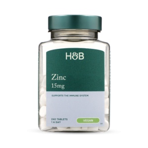Цинк (Zinc Gluconate) 15мг 240 веган таблетки, Holland and Barrett