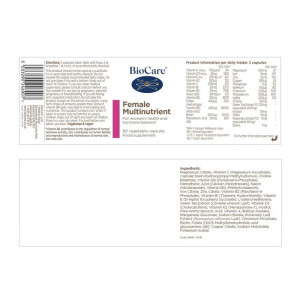 BioCare Female Multinutrient 90 Vcaps съдържание