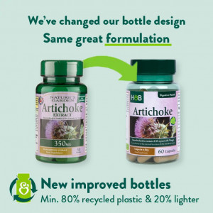 Артишок екстракт (Artichoke Extract) 350мг 60 капсули, H&B - Img 6