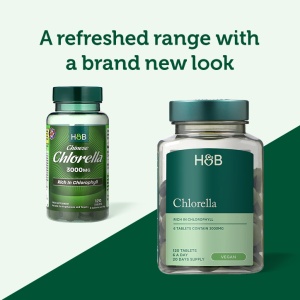 Био китайска хлорела (Organic Chinese Chlorella) 500мг 120 таблетки, H&B - Img 3