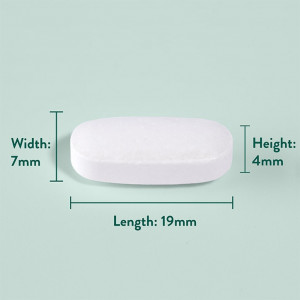 Калций, магнезий, цинк и витамин Д (Calcium, Magnesium, Zinc & Vitamin D) Holland and Barrett 120 таблетка размер