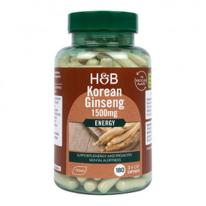 Корейски женшен (Korean Ginseng) 500мг 180 капсули, H&B