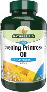 Масло от вечерна иглика (Evening Primrose Oil) 1000мг 180 меки капсули, Natures Aid - Img 2