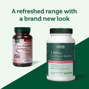 Пробиотик с Ацидофилус (Chewable Acidophilus Strawberry 1 Billion) 1млрд. 120 дъвчащи таблетки, H&B - Img 3