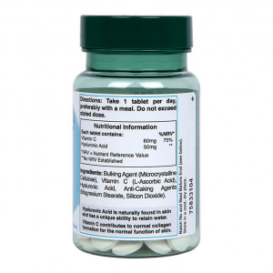 Хиалуронова киселина (Hyaluronic Acid) 50мг 30 таблетки, H&B - Img 2