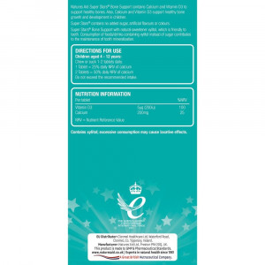 Super Stars Kids Bone Support /Здрави кости за деца 60 дъвчащи таблетки, Natures Aid - Img 4