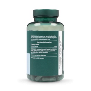 Активен въглен (Activated Charcoal) 1560мг 120 капсули - Img 6