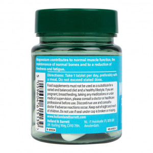 Магнезий (Magnesium) 375мг 30 таблетки, H&B - Img 3