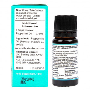 Мента масло за вътрешна употреба 10ml, H&B - Img 2