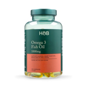 Омега-3 концентрирано рибено масло (Omega 3 Fish Oil) 1000mg 120 капсули, H&B