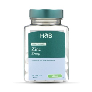 Цинк Zinc Gluconate 25mg 120 таблетки, H&B