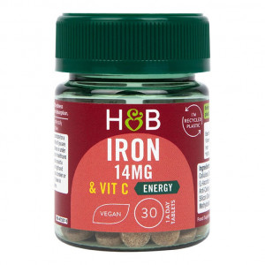 Желязо и витамин C (Iron and Vitamin C) 30 таблетки, H&B - Img 1