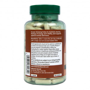 Корейски женшен (Korean Ginseng) 500мг 180 капсули, H&B - Img 3