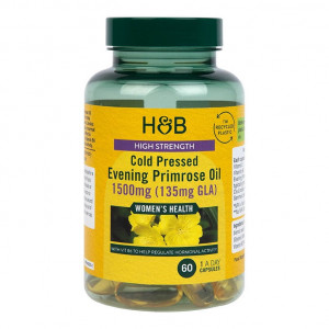 Масло от вечерна иглика (Evening Primrose Oil) 1500мг 60 капсули, H&B - Img 6