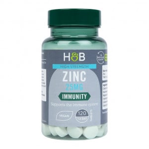 Цинк Zinc Gluconate 25mg 120 таблетки, H&B - Img 3