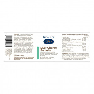 BioCare Liver Cleanse Complex / 60 Vcaps съдържание