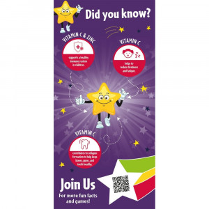 Super Stars Immune Support /Имунна формула за деца 60 дъвчащи таблетки, Natures Aid - Img 2
