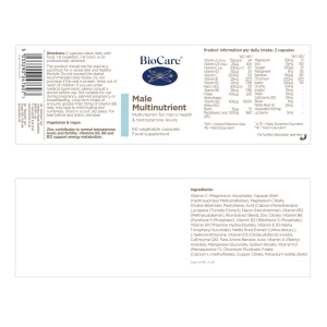 Високопотентна формула за мъжко здраве / Male Multinutrient 60 caps, BioCare - Img 2
