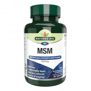 Метилсулфонилметан МСМ (Methylsulfonylmethane MSM) 1000мг 90 таблетки, Natures Aid - Img 1