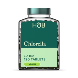 Био китайска хлорела (Organic Chinese Chlorella) 500мг 120 таблетки, H&B