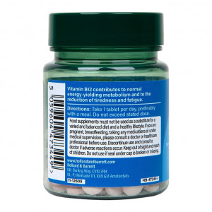 Витамин B12 (Vitamin B12) 500мкг 120 таблетки, H&B - Img 3